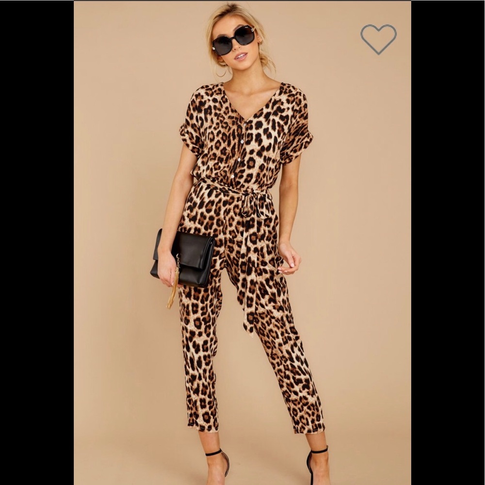 Leopard Jumpsuit - Size medium